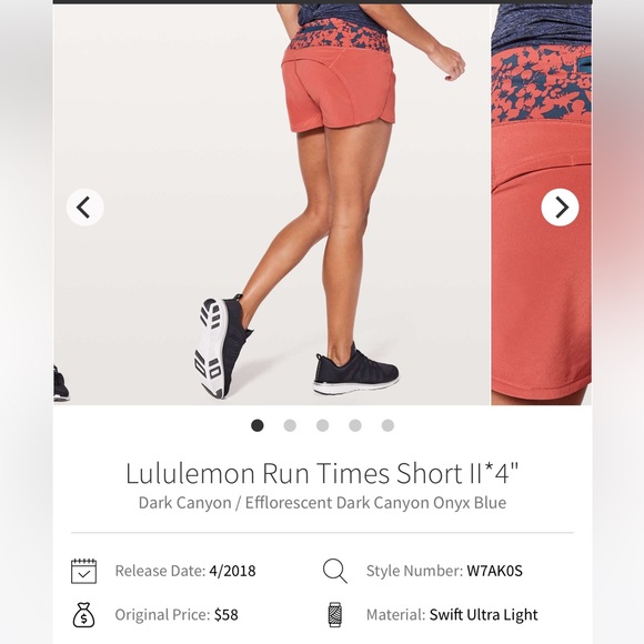 lululemon athletica Pants - Lululemon Run Time Mid Rise 4” Shorts